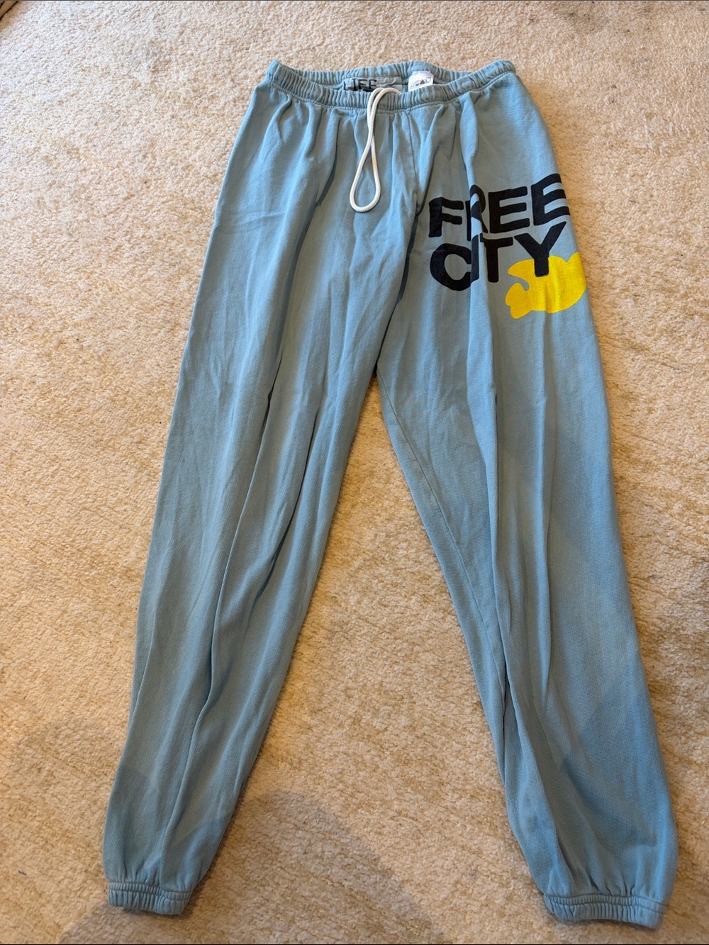 freecity so Light Blue Graphic Sweatpants